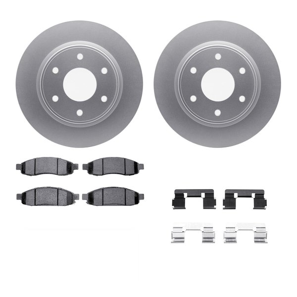 Dynamic Friction Co 4312-67049, Geospec Rotors with 3000 Series Ceramic Brake Pads includes Hardware, Silver 4312-67049